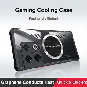 For OnePlus 10 Pro Case 1+10 Pro Aluminum Alloy Heat Dissipation Graphene Cooling Shell For OnePlus 10Pro Cover One Plus 10 Pro