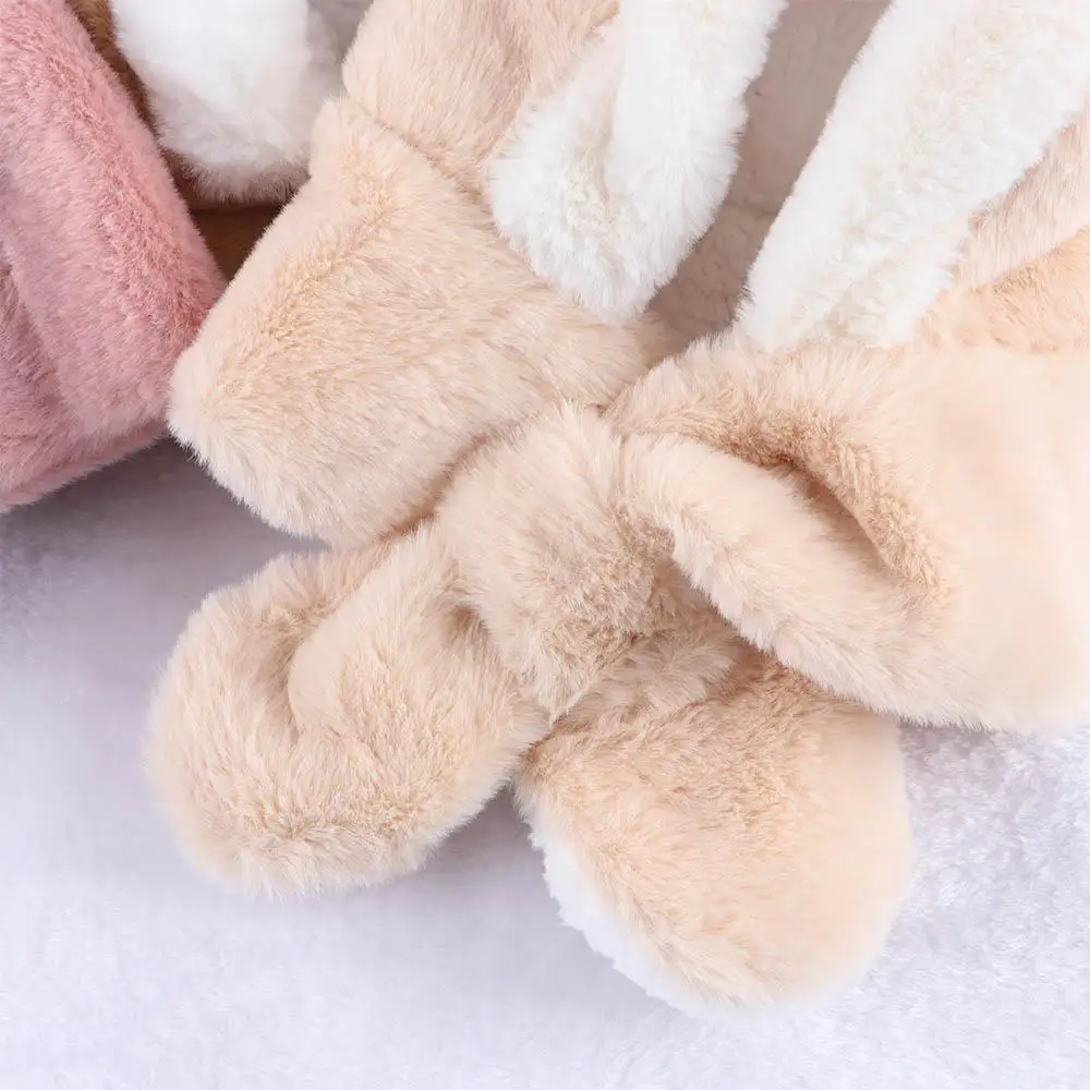 Unique Winter  Cashmere Solid Color Ear Protector Children  Hat Christmas  Hat With Scarf Korean Cap