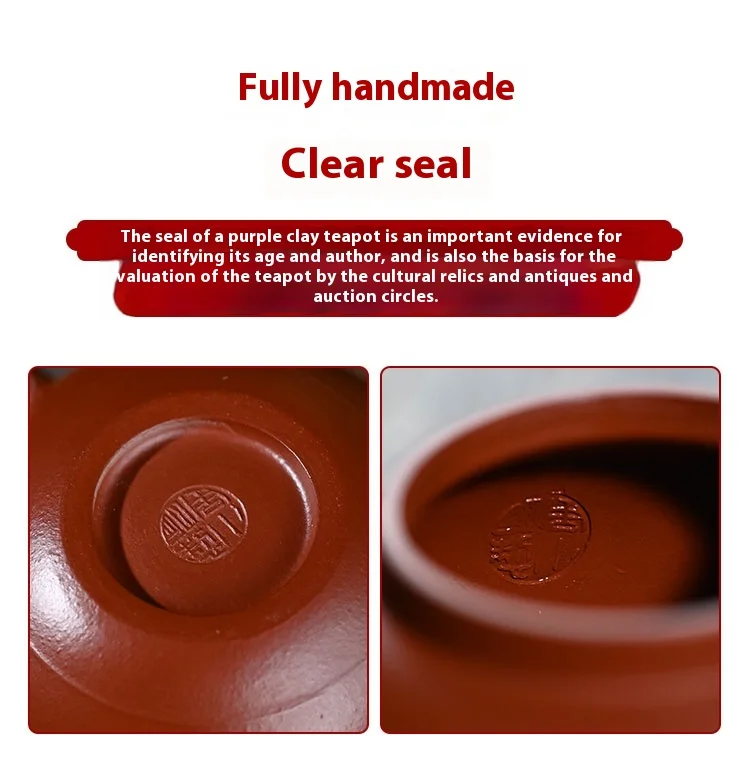 Description Picture 4 of itemZhou Xiaoming Chinese Yixing Handmade Purple Clay Teapots Raw Ore Original Mine Tea Pot Zisha Filter Beauty Kettle 240cc Tea Set