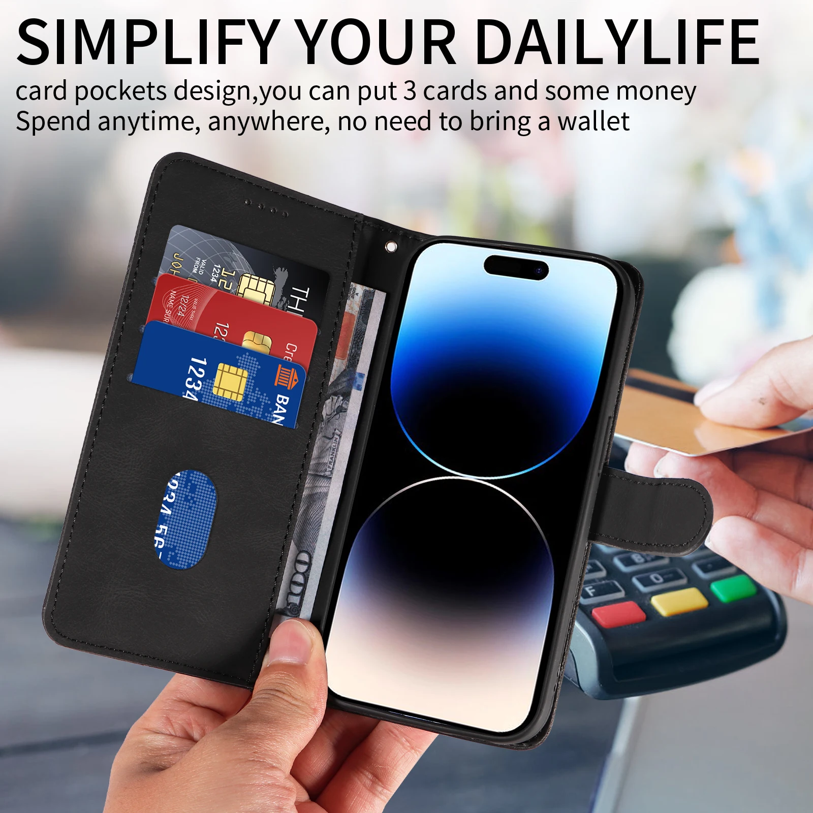 Leather Magnetic Flip Wallet Phone Case Cover