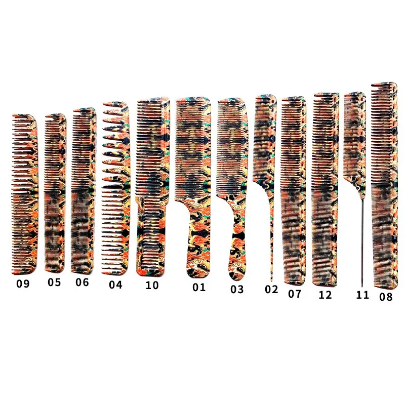 Men's Graffiti Comb Set Barber Specific Cutting Comb Women's Long Hair Trimming Comb Barber Shop Professional Accessories Tools