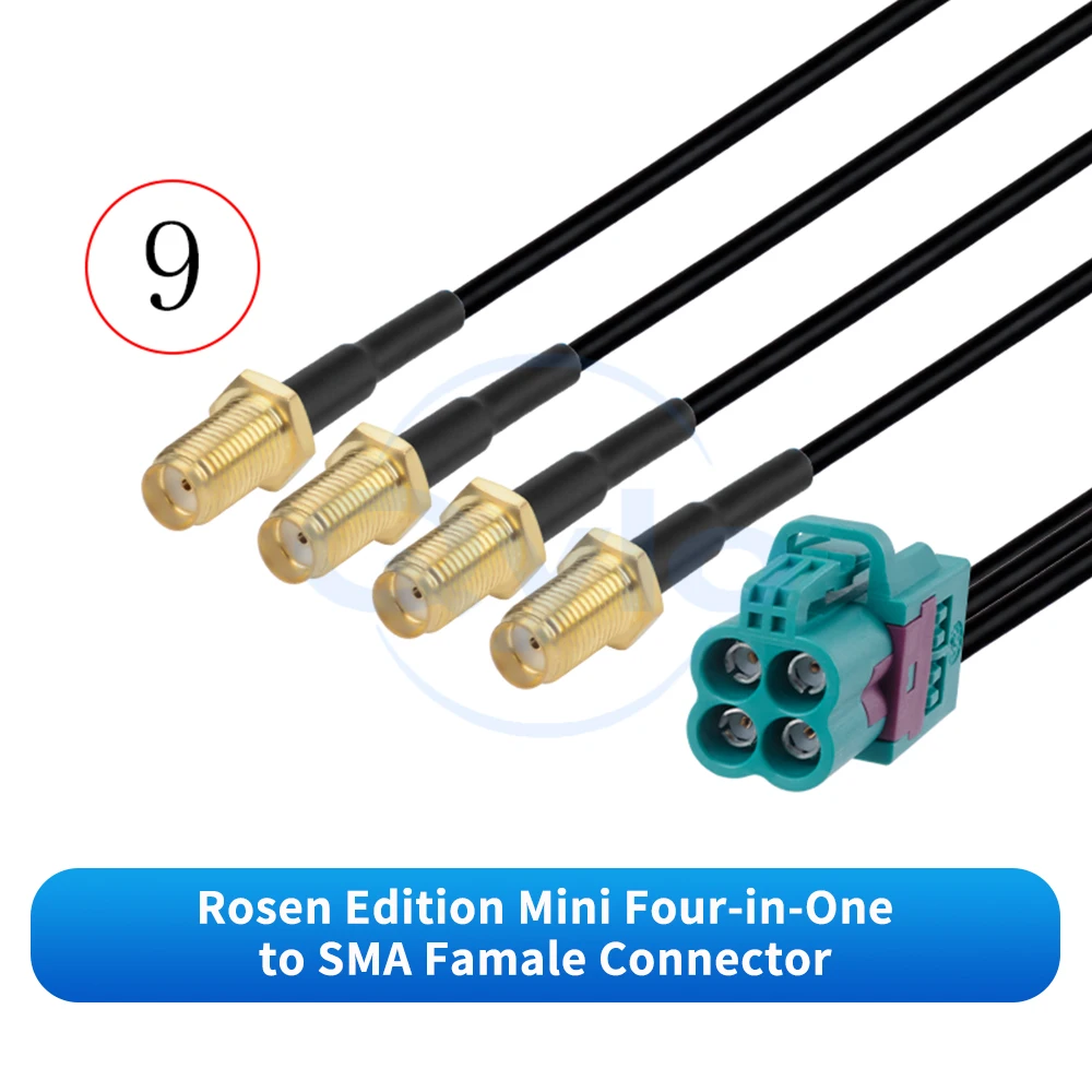 Rosen Mini Quad-zu-SMA-Adapter RTK031/302-3 Koaxialkabel Quad-in-One-Stecker (1 Stück) – Detail 10
