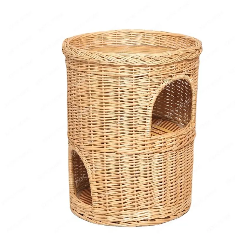 

Summer Cat Nest Double-Layer Extra Large Cat Cage Rattan Cat Villa Popular Popular Cat House Four Seasons Universal Cat Supplies