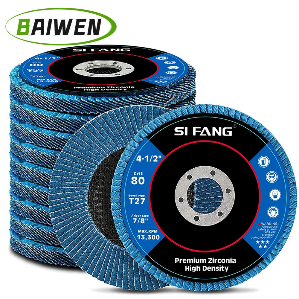 5/10pcs Flap Discs 115mm T27 Zirconia Grinding Wheels 40/60/80/120 Grit Professional Flap Discs Sanding For Angle Grinder 125mm grinding wheels 5 inch flap discs sanding discs angle grinder metal plastic wood abrasive tool 1 10pcs