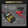 AUTOOL BT360 8-29V Car Battery Tester 2.8-Inch Color Display Electric Vehicle Battery Analyzer 30-2000CCA Cranking Charging Tool 5