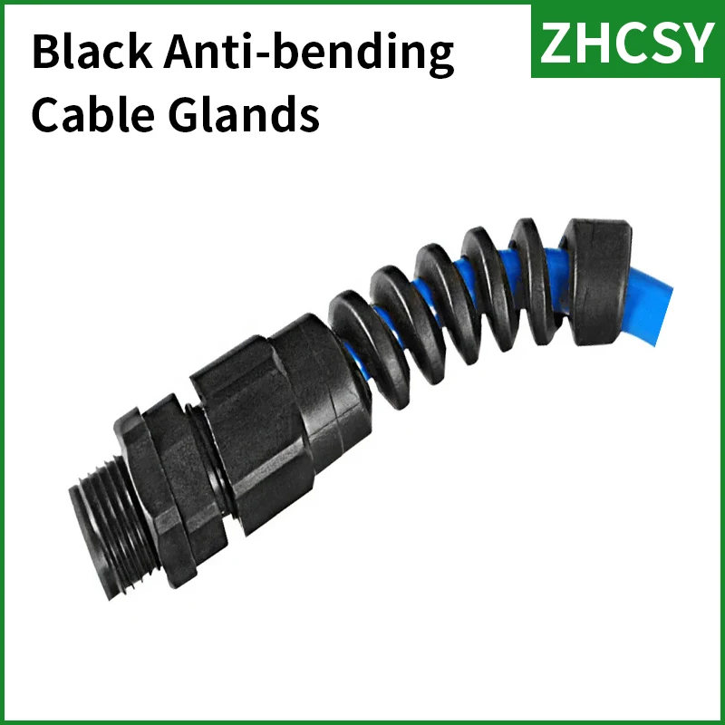 IP68 Waterproof M12/16/18/20 PG7/9/11/13.5 Cable Gland Connector Plastic Flex Spiral Strain Relief Protector 5PCS