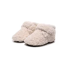  0-2Yrs Baby Girls Velvet Shoes Soft Sole Casual Shoes Cotton Toddler Kids Shoes 