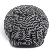 New Retro Herringbone Newsboy Cap For Men Autumn Winter Warm Beret Women Fashion Vintage Hat Hip Hop Female Flat Caps Berets 2