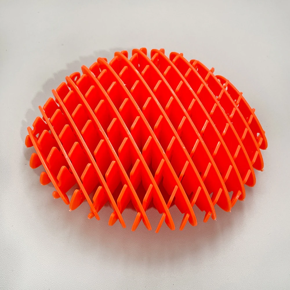 Giocattolo Antistress Verme Stampato In 3D - Effetto Gradiente Rosso-Blu - Gioco Sensoriale Silenzioso Per Adulti E Bambini