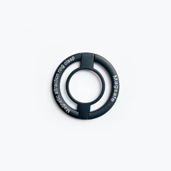 Foldable Magnetic Universal Metal Phone Ring Holder and Stand (Black)