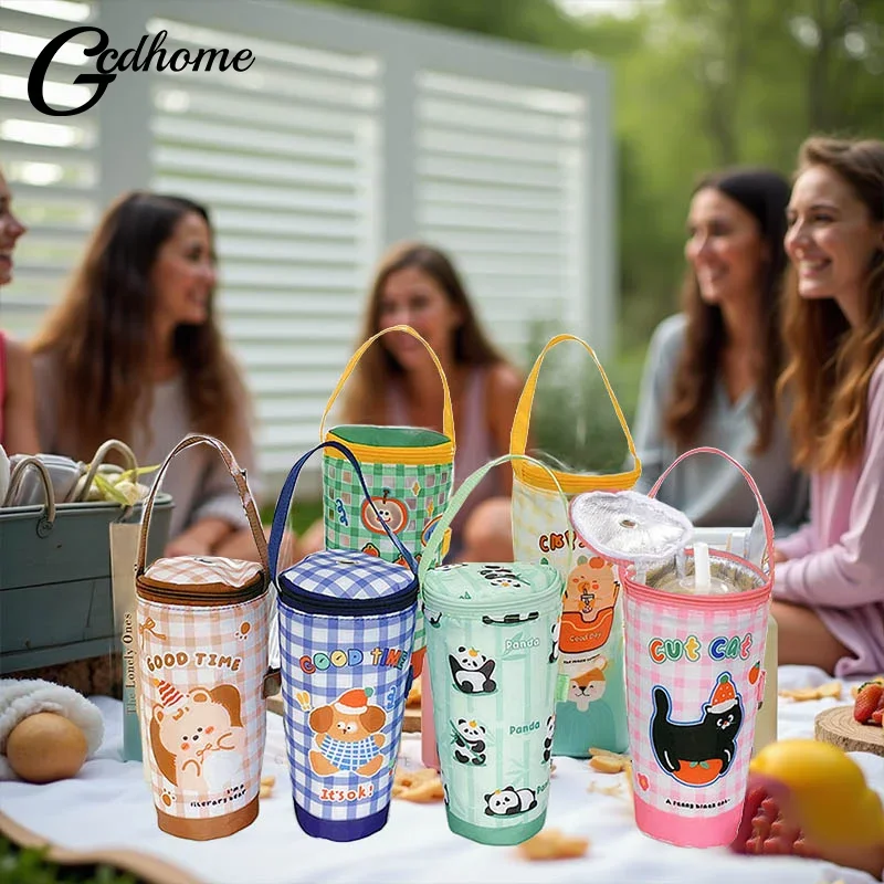 Eco-Friendly Insulated Milk Tea Tote Bag - Portable Heat Preservation Handbag