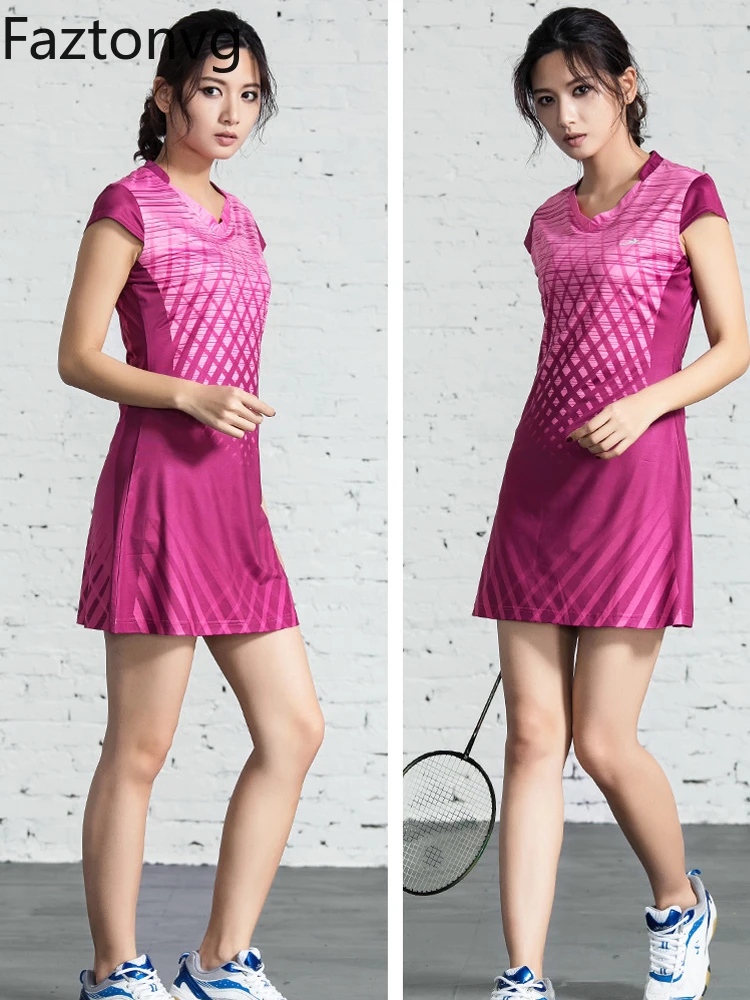 Faztonvg 2022 Summer New Badminton Dress Quick Drying Sports Culottes
