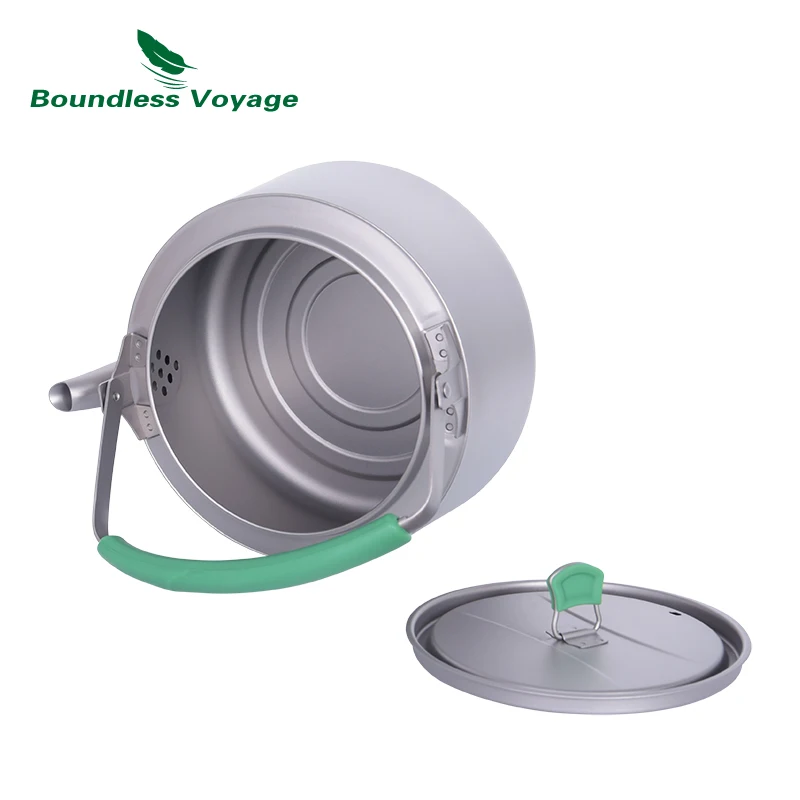 800ml / 1.2L Camping Titanium Tea Kettle Lightweight Backpacking Kettle with Filter for Outdoor Home Tea Coffee camping cookware camping cookware set coffee and tea kettle
