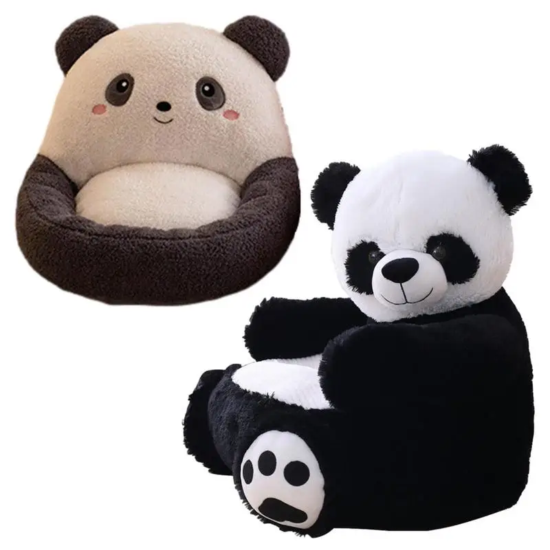 

Kids Panda Plush Armchair Children Reading Sofa Chair Animal Support Seat Toddler Animal Furniture Child Seat Cushion Sofa Mat