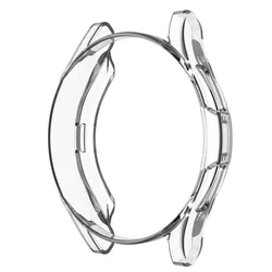 Premium Plated TPU Bumper Cover with Screen Protector for Galaxy Watch - High-Protection, Stylish Design (Clear)