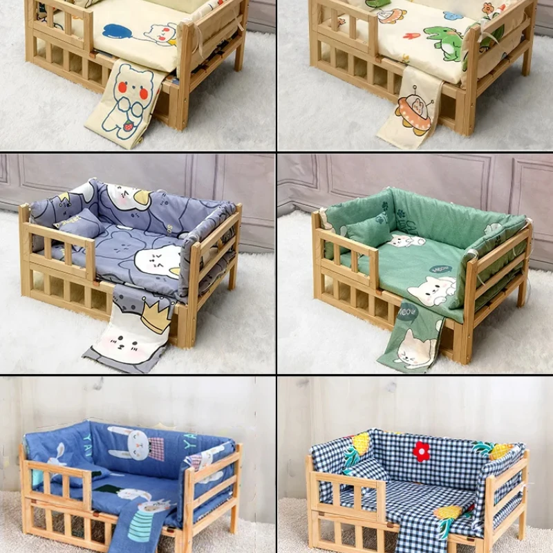 Off the Ground Solid Wood Pet Bed Four Season Universal Dog Bed Small to Large Teddy at Special Price