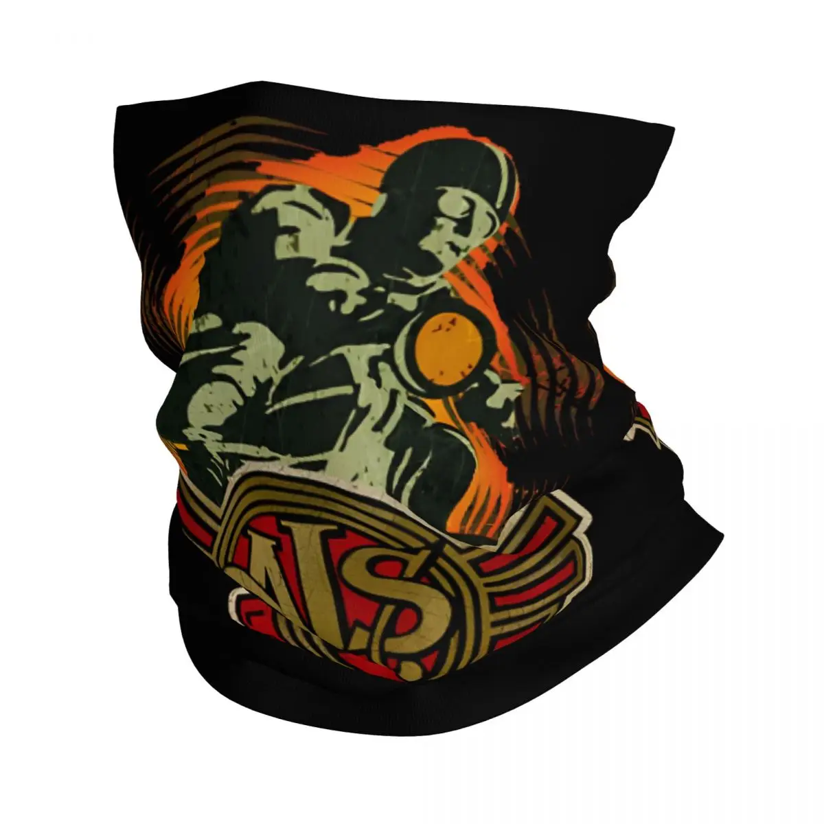 

Motorcycles London Bandana Neck Gaiter Printed Motorcycle Club AJS Wrap Scarf Multi-use Cycling Riding Unisex Adult Winter