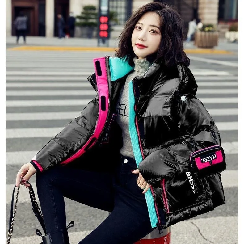 2025 Winter Glossy Waterproof X-long 90% White Duck Down Coat Women Thick Loose Outerwear Warm Down Jacket Hooded Parkas Coats