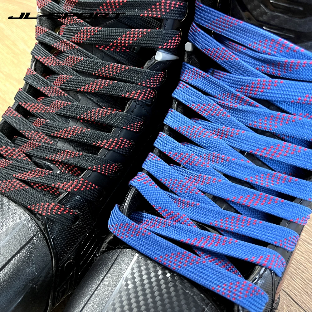 Ice Hockey Skate Laces Reinforced Waxed Tip Hockey Accessorie Dual Layer Braid 84-120in For Ice Skates Shoe Sports Parts hockey skate laces