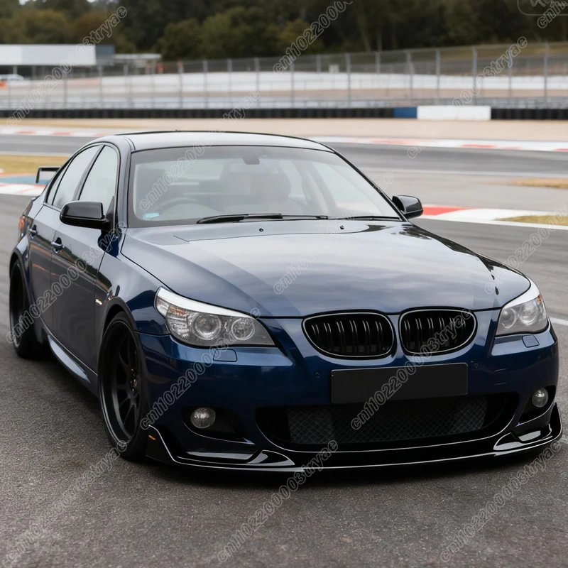 BMW 5 시리즈 E60 E61 M 스포츠 2005 2006 2007 2008 2009 2010 자동차 프론트 범퍼 하단 립 가드 스포일러 립 스플리터 바디 키트