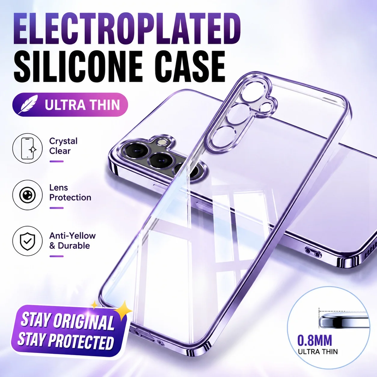 Elegant Plating Covers for Samsung Galaxy Smartphones