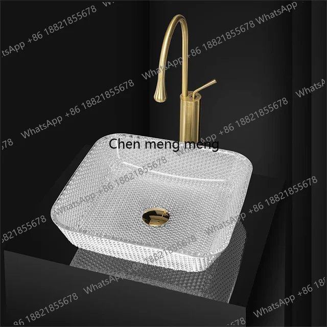 อ่างล้างหน้าห้องน้ำเคลือบเงาแบบลดราคา อ่างล้างหน้าทรงกระบอกคริสตัล อ่างล้างหน้าสีเงิน อ่างล้างหน้าแก้ว อ่างล้างหน้าห้องครัว 2