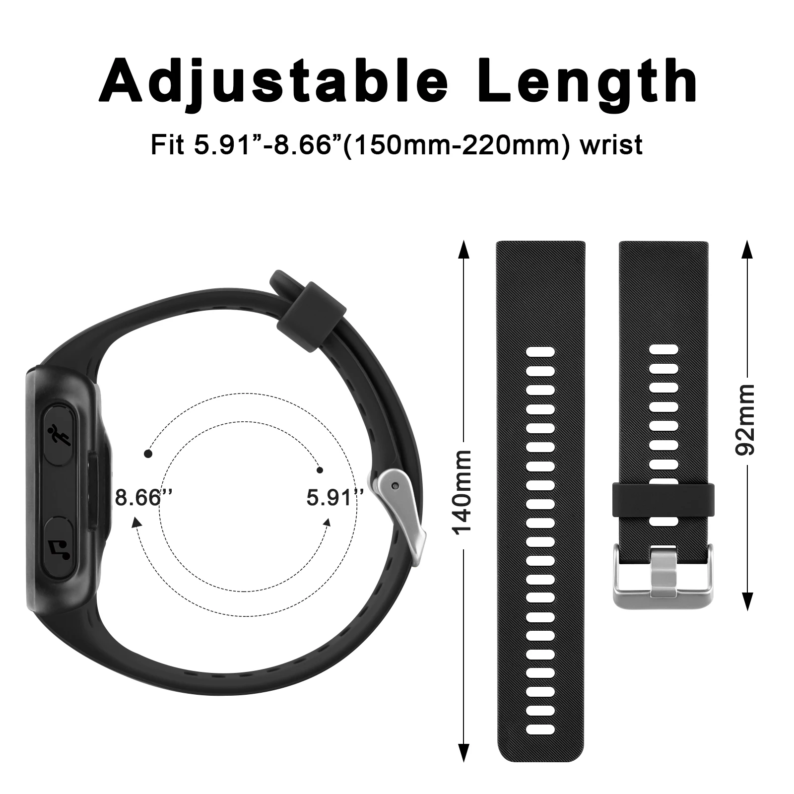 Silicone Sport Wristband Replacement