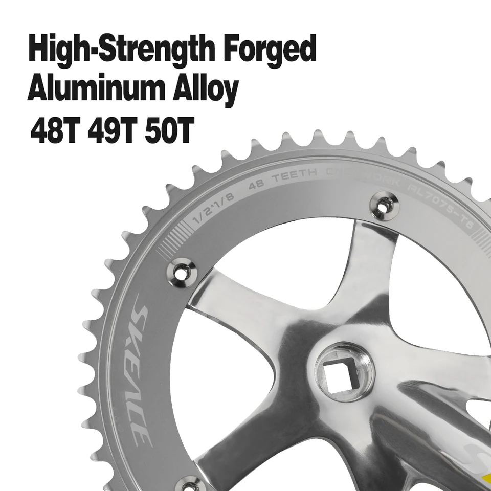 SKEACE 48T Bicycle Crankset Fixed Gear Chain Wheel BCD 144mm