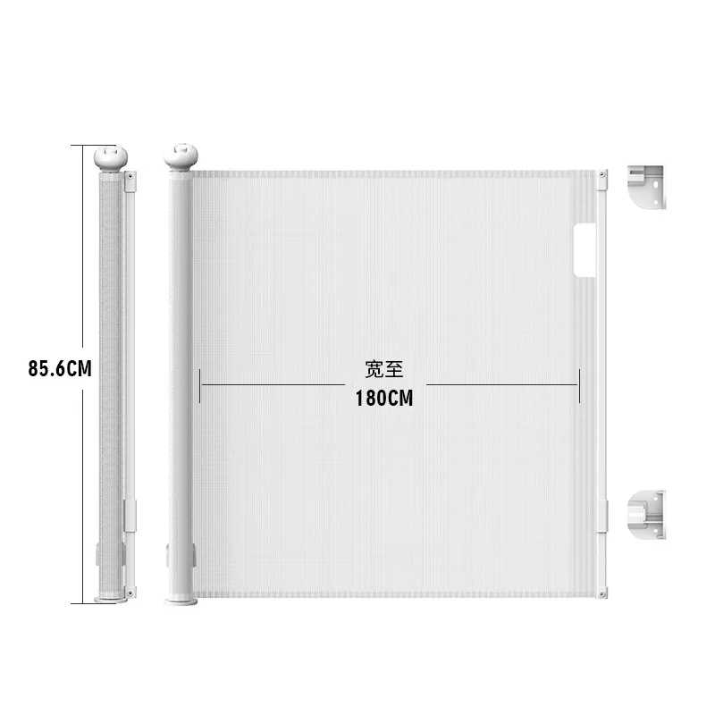 забор для детей Retractable Door Fence Baby Children Fence Puppy Pet Indoor Staircase Safety Protective Grating