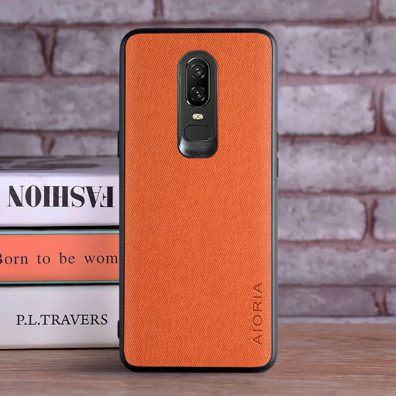 Textile Leather Case with Soft TPU and Hard PC Back for Enhanced Camera Protection