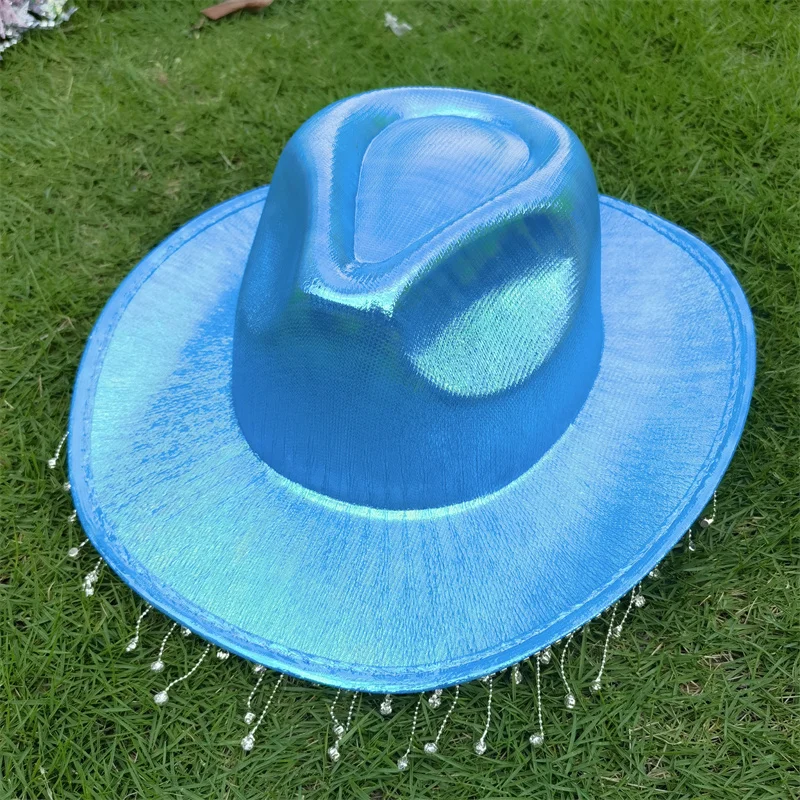 Cowboy Hat Western Cowboy New Design Wedding Decorate Bride Pink White Red Woman Caps Luxury Star 모자 Sombrero Vaquero Sombrero