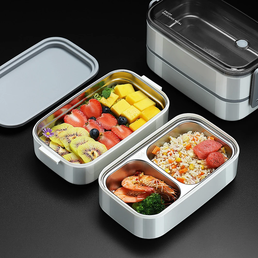 Lunch Box 1PC Stainless Steel Sealed Insulated Double-Layer That Students Can Heat In Microwave At Work