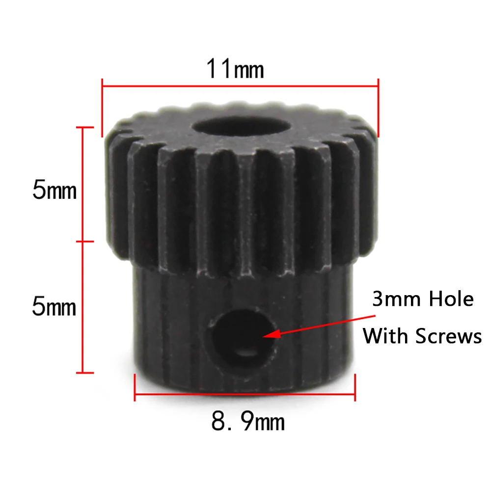 Pinion Spur Gear 0.5M 20T 0.5 Mod Cylindrical Flat Gear Carbon Steel Transmission Motor Gears 1pcs motor gear transmission gear