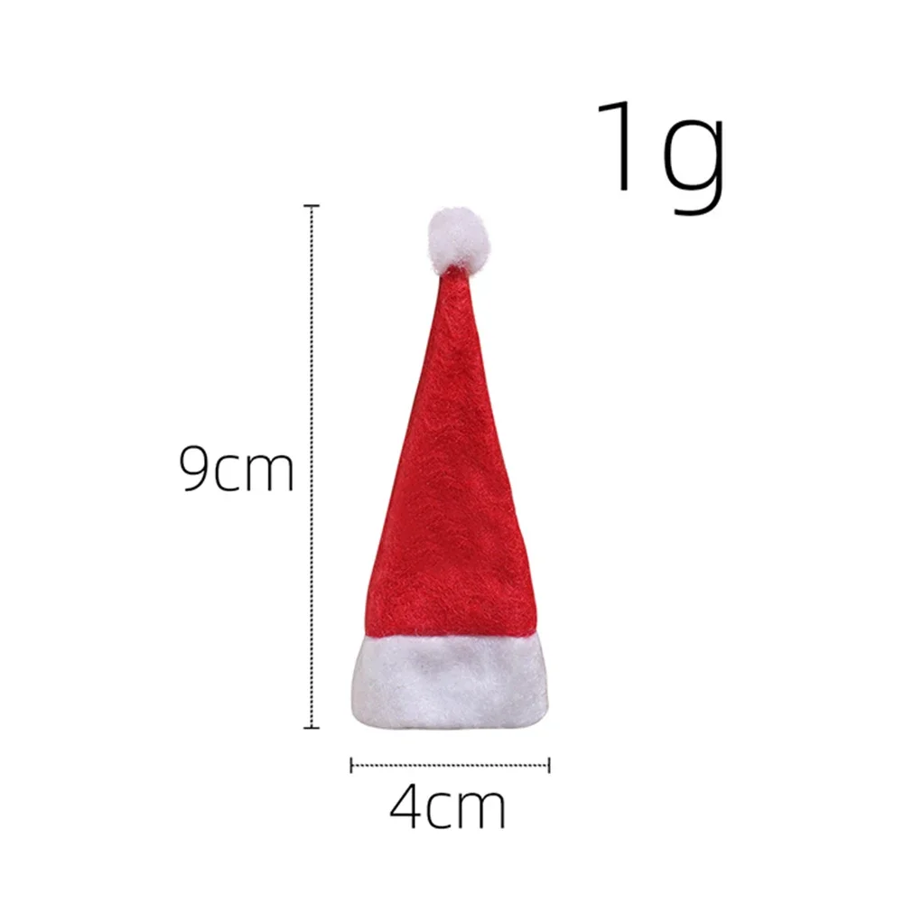 Mini Christmas Hats Christmas Candy Cover Xmas Lollipop Hats Cute Lollipop Cap Children Gift New Year Decorations