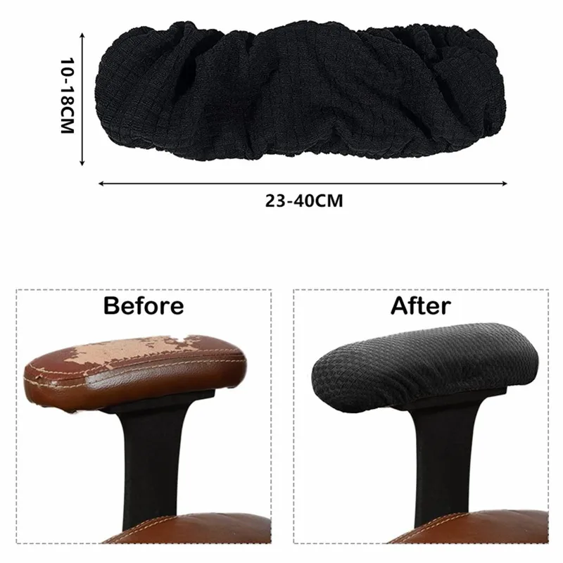 Office Chair Armrest Covers 2 Pcs Office Removable Arm Rest Covering Chair Arm Pads Washable Elbow Support Forearm Relief JAF053