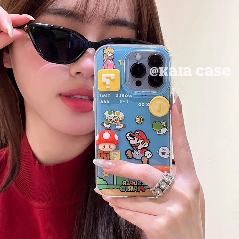 Cute 3D Cartoon White Acrylic Phone Case Cover