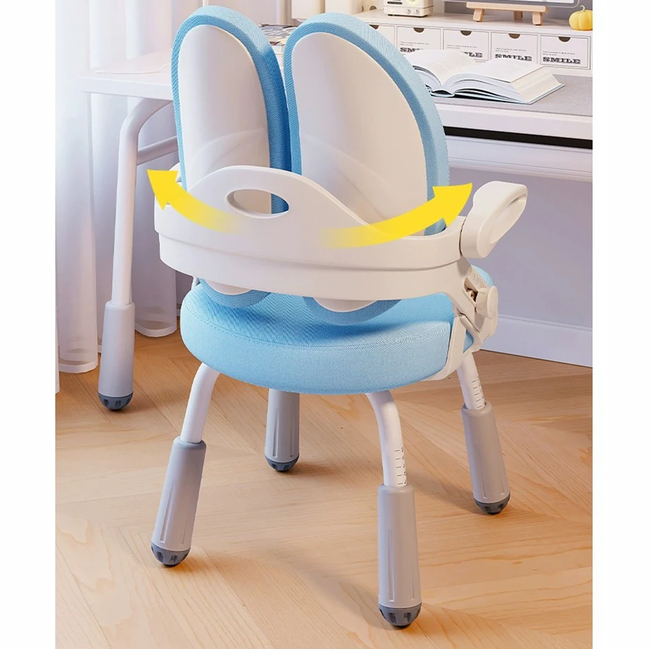 Children's Study Chair Lift Adjustable Writing Chair Home Sitting Posture Backrest Seat High Rebound Sponge Cushion Seat