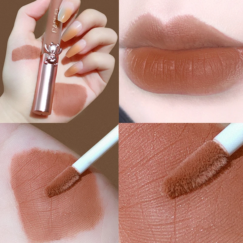 Velvet Matte Liquid Lipstick 5 Colors Sets Waterproof Lip Gloss Beauty Girl Makeup Nude Lip Tint Long-lasting Lip Makeup Sets 3