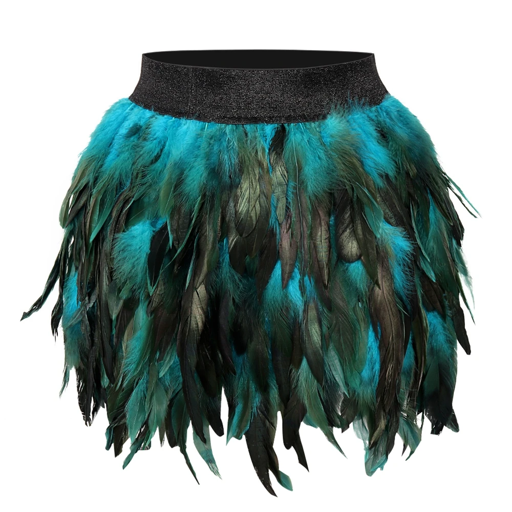 Gothique Noir Plume Epaulette,Dames Plumes Naturelles épaule,Gothique
