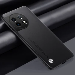 Luxury PU Leather Soft Silicone Phone Case Cover for OnePlus 8T (Black)