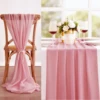 Set of5 Chiffon Table Runner  Wedding Arch Gauze Vintage Romantic Wedding Chair Sashes Birthday Party Baby shower Ceremony Decor 4