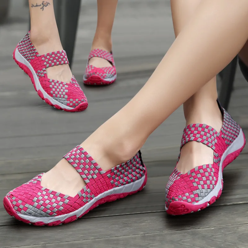 XIHAHAFashionGirlsNewLightweightFlatWomenShoesElasticStrap