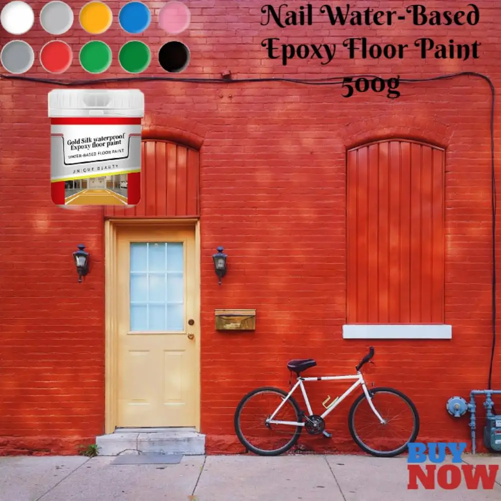 NEW Quick-Dry Anti-Slip Water-Based Floor Paint 500g Water-Based Epoxy Floor Paint Pressure-Resistant Household
