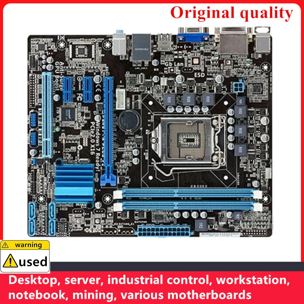 

Used For P8H61-M PLUS V2 Motherboards LGA 1155 DDR3 16GB PCI-E2.0 M-ATX For Intel H61 Desktop Mainboard SATA II USB2.0