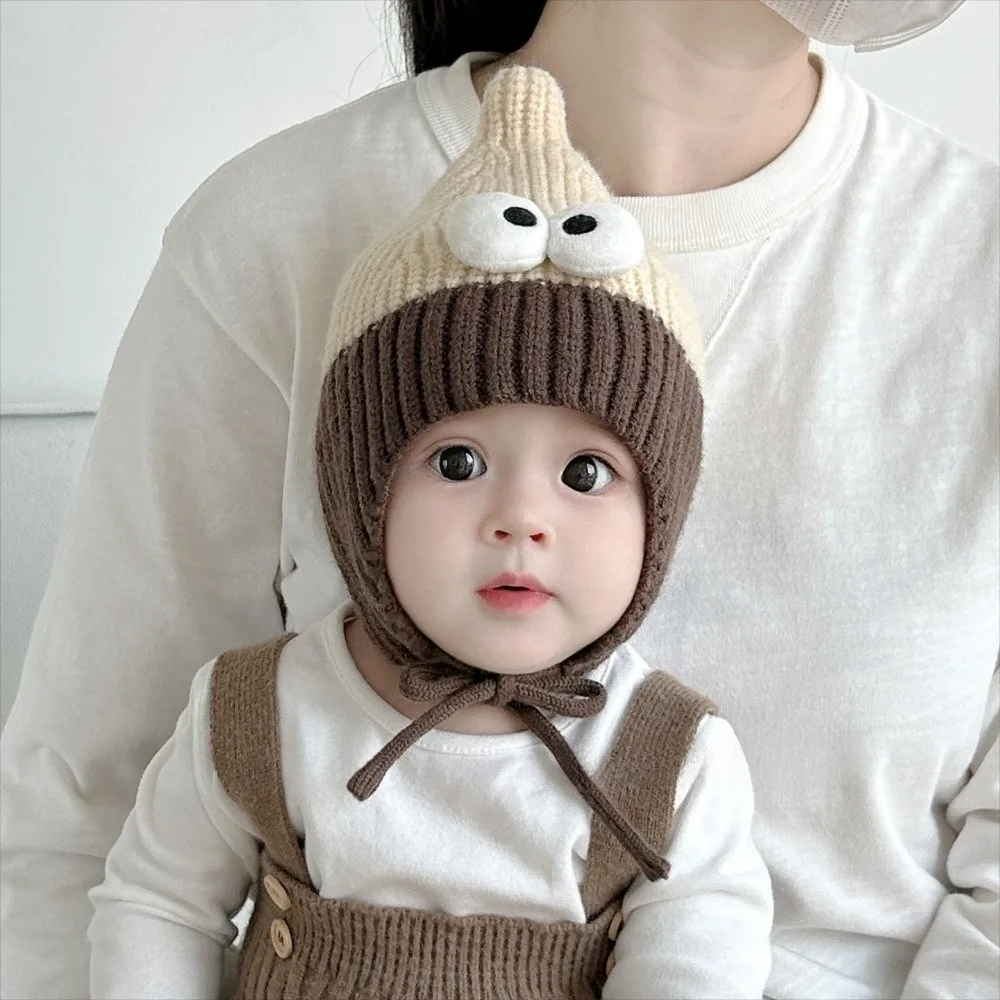 Soft Cotton Kids Winter Beanie Hat with Flaps for Baby