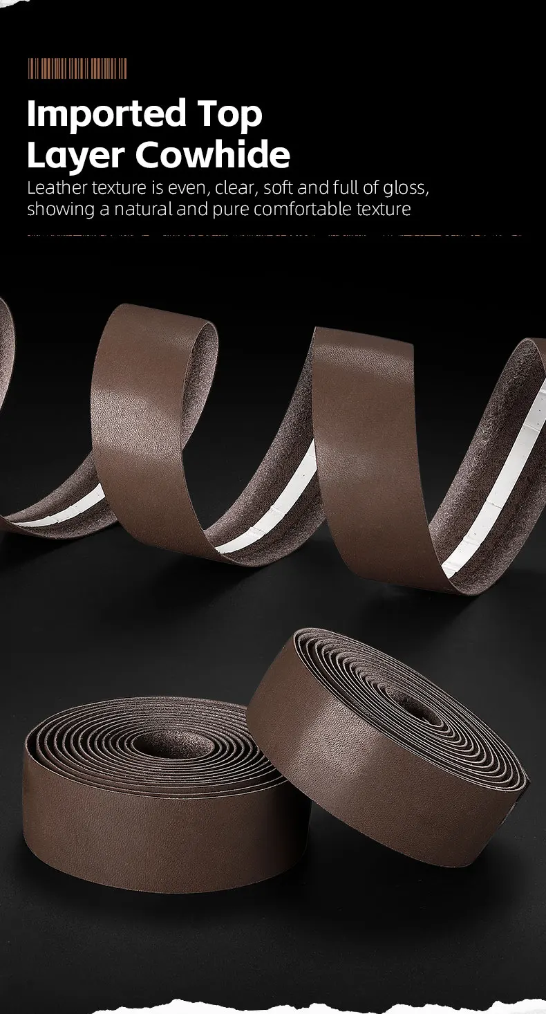 WEST RADFAHREN Echtes Leder Lenkerband Retro Weiche Rennrad Bar Band Radfahren Dämpfung Wrap Straps End Stecker Zubehör – Detail 5