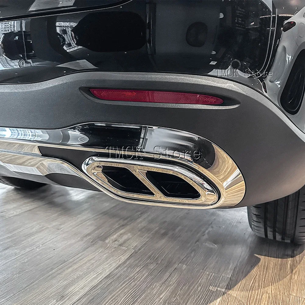 Rivestimento In Fibra Di Carbonio Per Terminale Di Scarico – Compatibile Con Mercedes Classe C W206, Nero Lucido