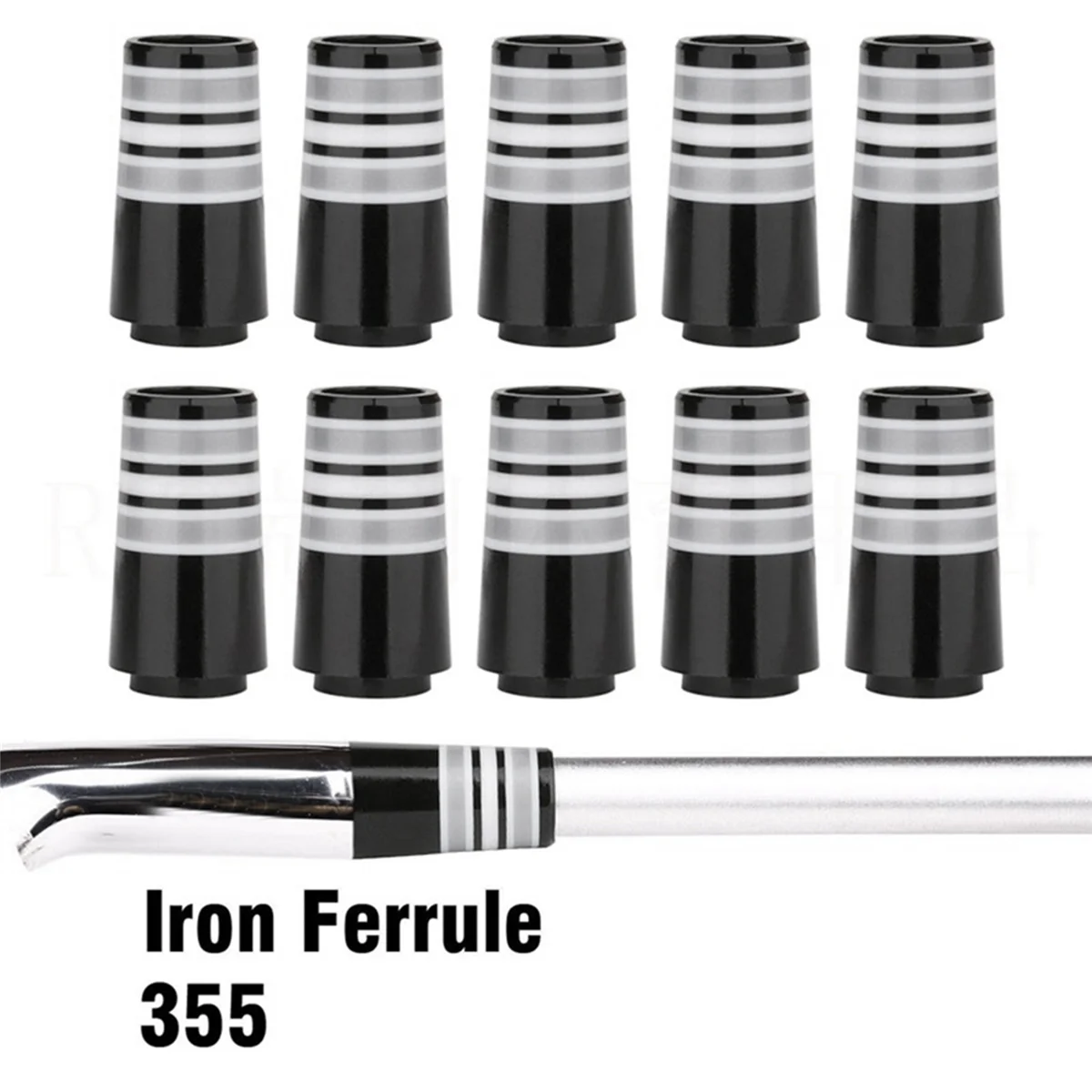 BAAU 20Pcs Golf Ferrules for 0.355 Tip Irons Shaft Sleeve Golf Iron Club Ferrules Replacement