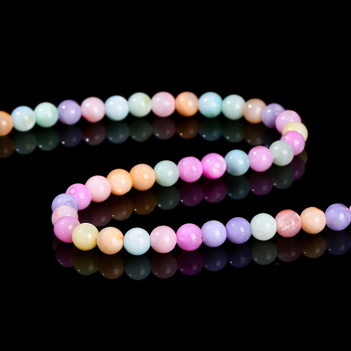 2 3 4mm 염색 마카롱 컬러 쉘 비즈 보석에 대 한 라운드 루즈 스페이서 구슬 Diy 목걸이 팔찌 액세서리 찾기 15 만들기