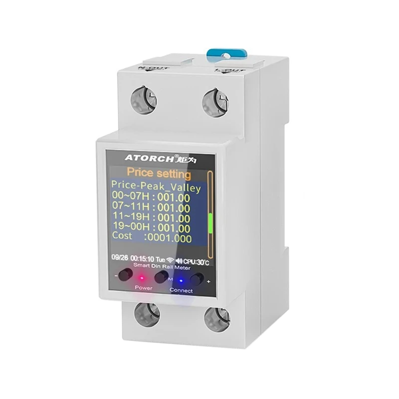 

ATORCH GR2PWS измеритель электроэнергии Tuya Wifi рельсовый измеритель мощности, цифровой дисплей, монитор, измеритель напряжения, изогнутый амперметр